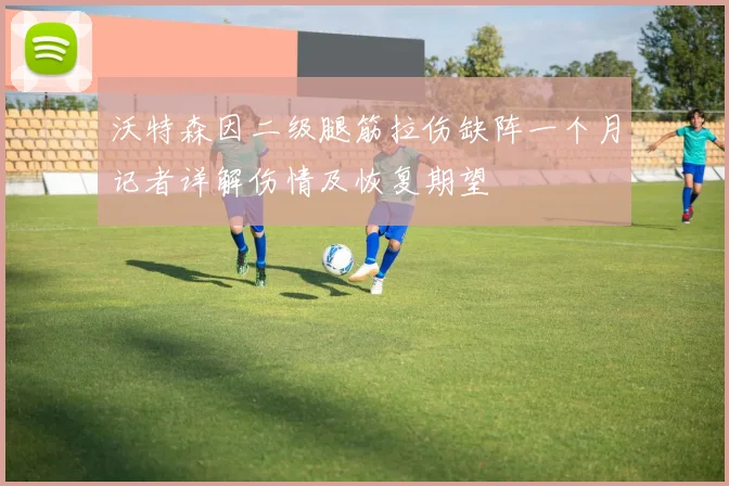 沃特森因二级腿筋拉伤缺阵一个月记者详解伤情及恢复期望